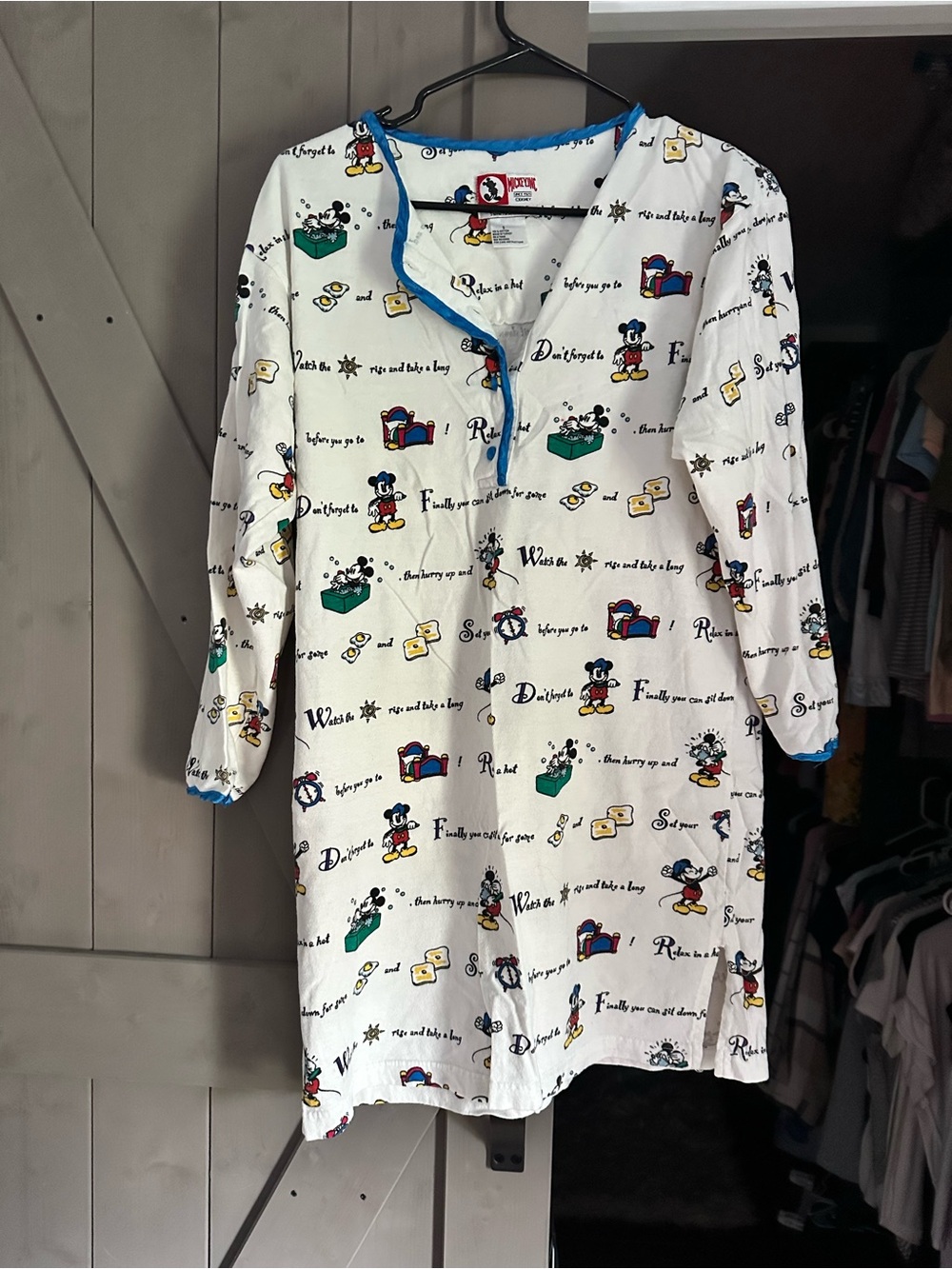 Vintage Disney Mickey Mouse Pajama Nightgown